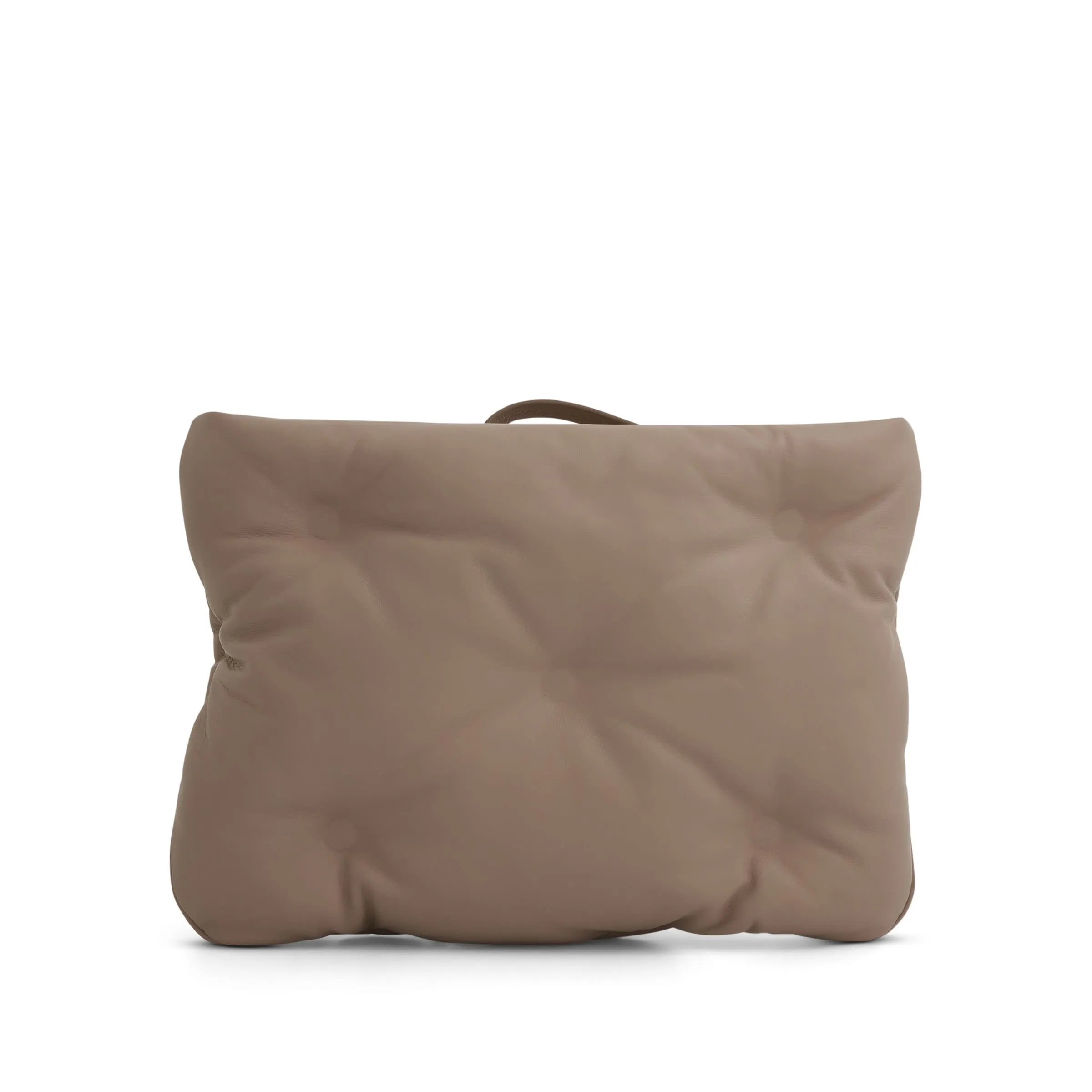 Glam Slam Leather Clutch in Misty Rose