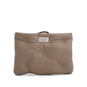 Glam Slam Leather Clutch in Misty Rose
