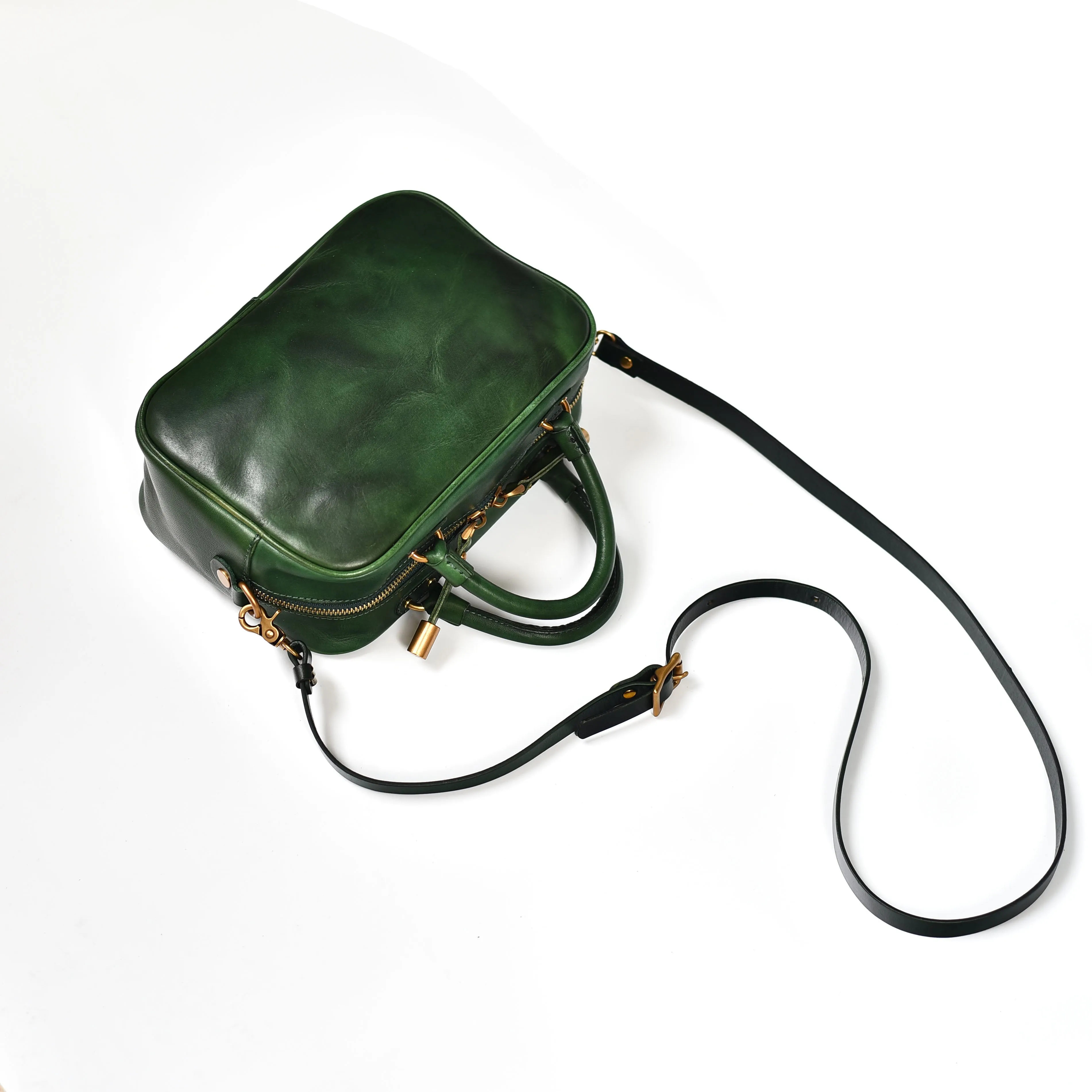 Green Leather Small Over the Shoulder Purse Bags Crossbody Handbags for Ladies