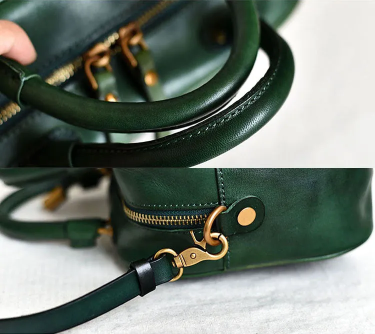 Green Leather Small Over the Shoulder Purse Bags Crossbody Handbags for Ladies