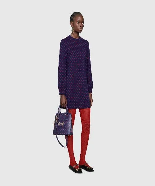 Gucci 1955 Horsebit Small Top Handle Bag Blue