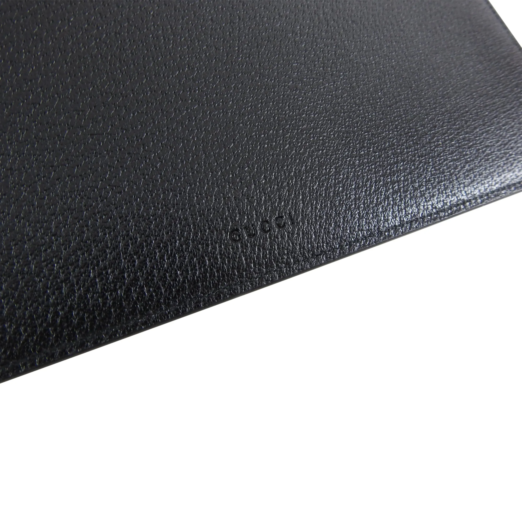 Gucci 2019 Marmont Black Leather GG Portfolio Clutch Bag
