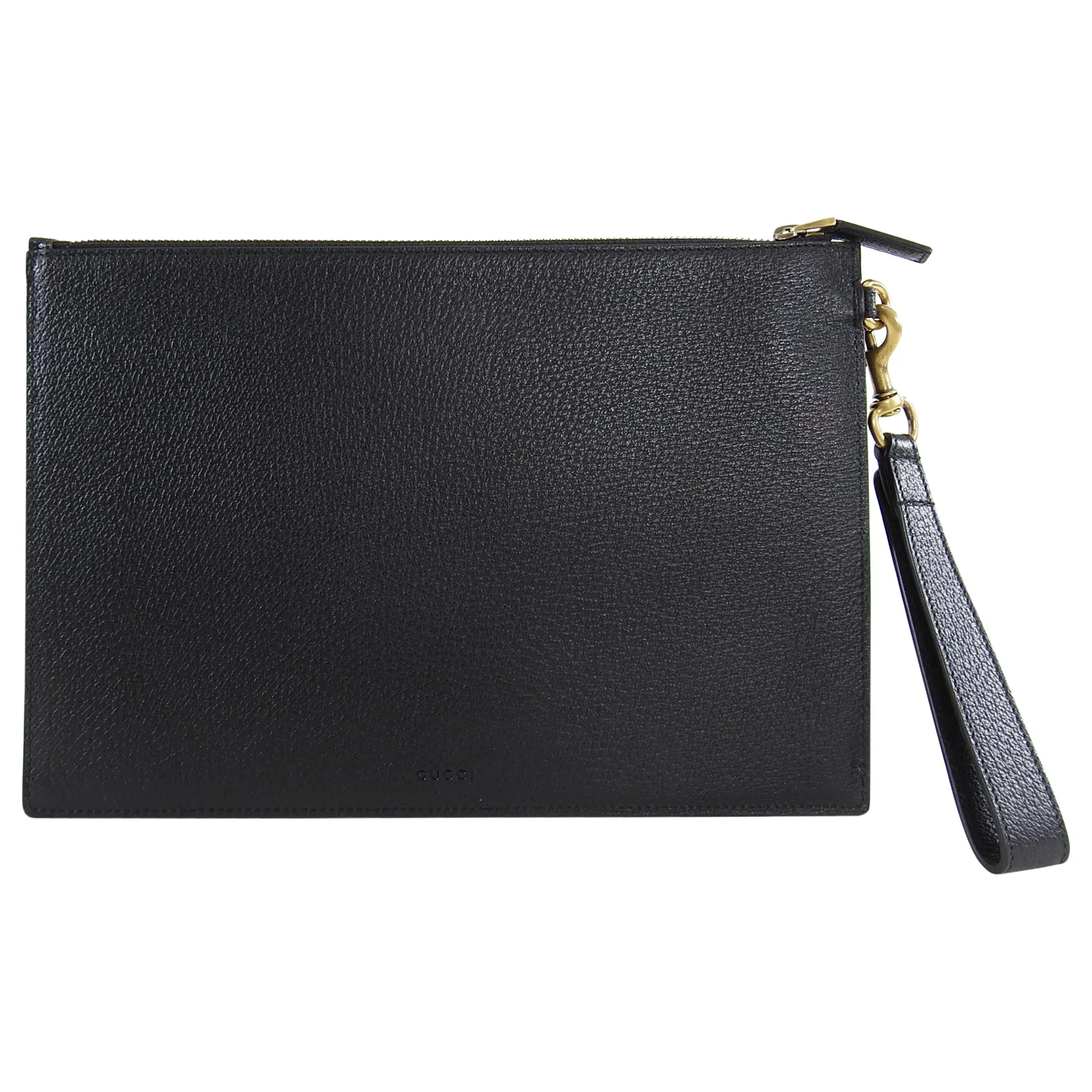 Gucci 2019 Marmont Black Leather GG Portfolio Clutch Bag