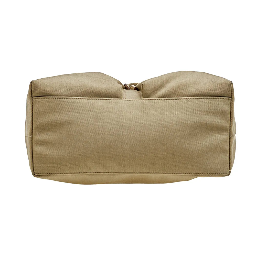 Gucci Beige Canvas and Leather Double Pocket Tote