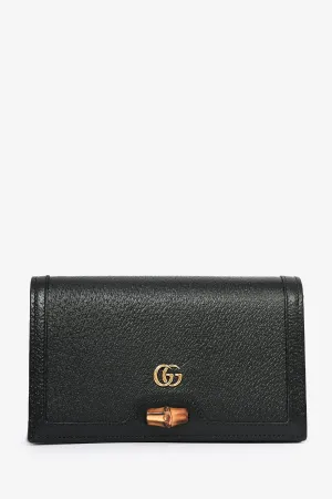 Gucci Black Leather 'Diana' Crossbody Bag