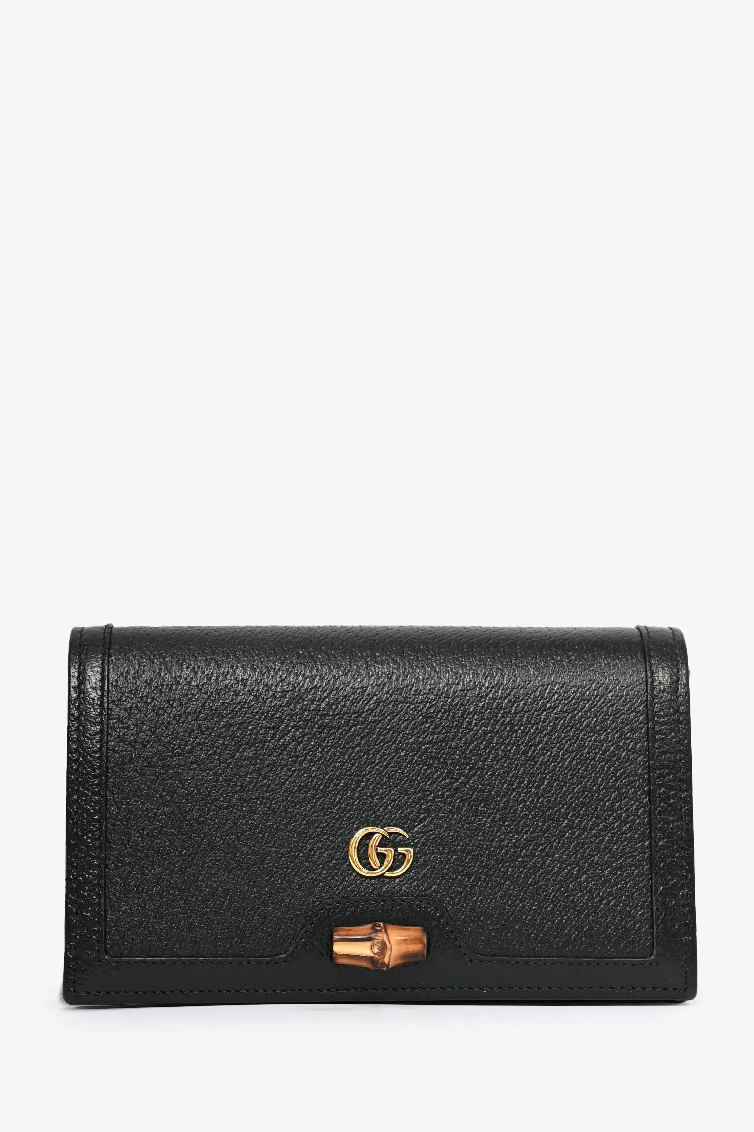 Gucci Black Leather 'Diana' Crossbody Bag