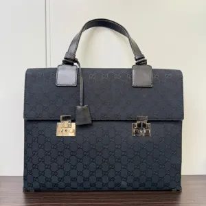 Gucci GG Canvas Black Briefcase
