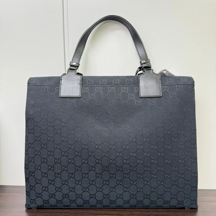 Gucci GG Canvas Black Briefcase