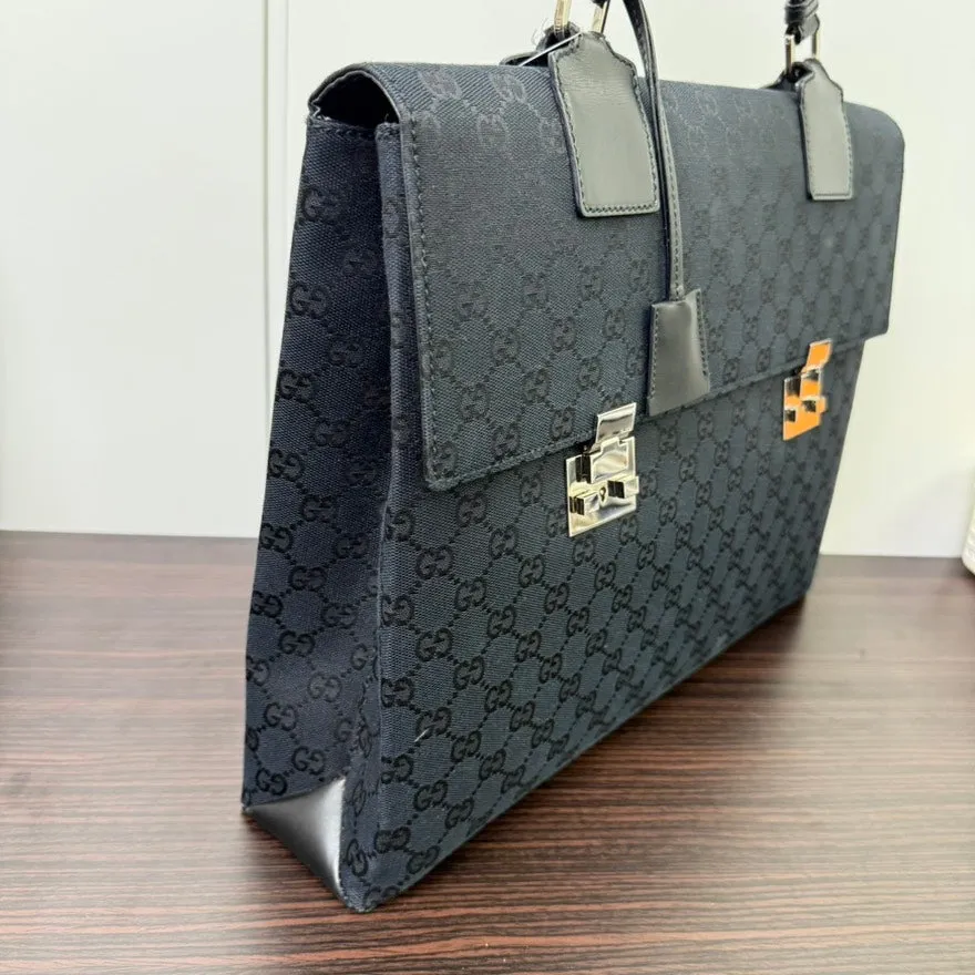 Gucci GG Canvas Black Briefcase