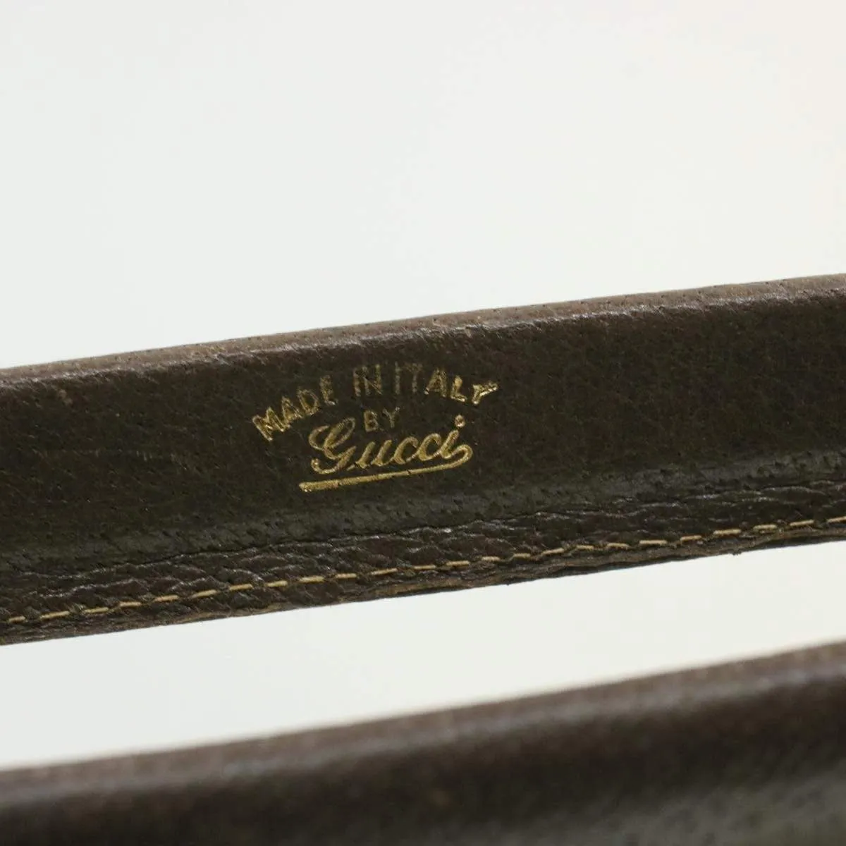 GUCCI GG Canvas Flat Hand Bag PVC Leather
