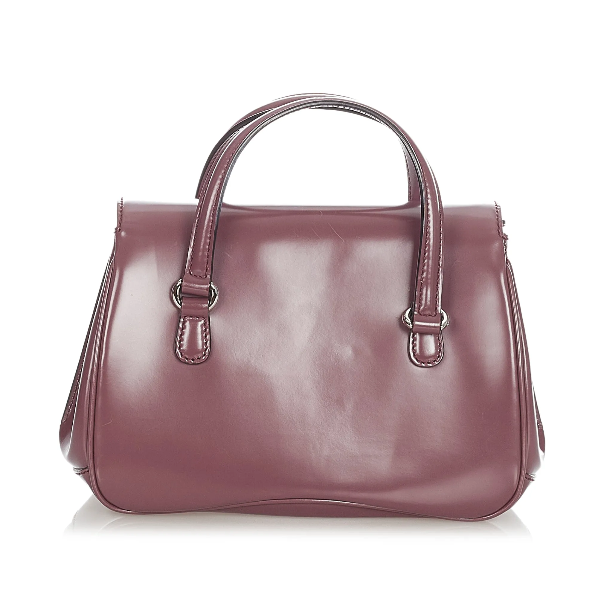 Gucci Lady Lock Leather Handbag Brown