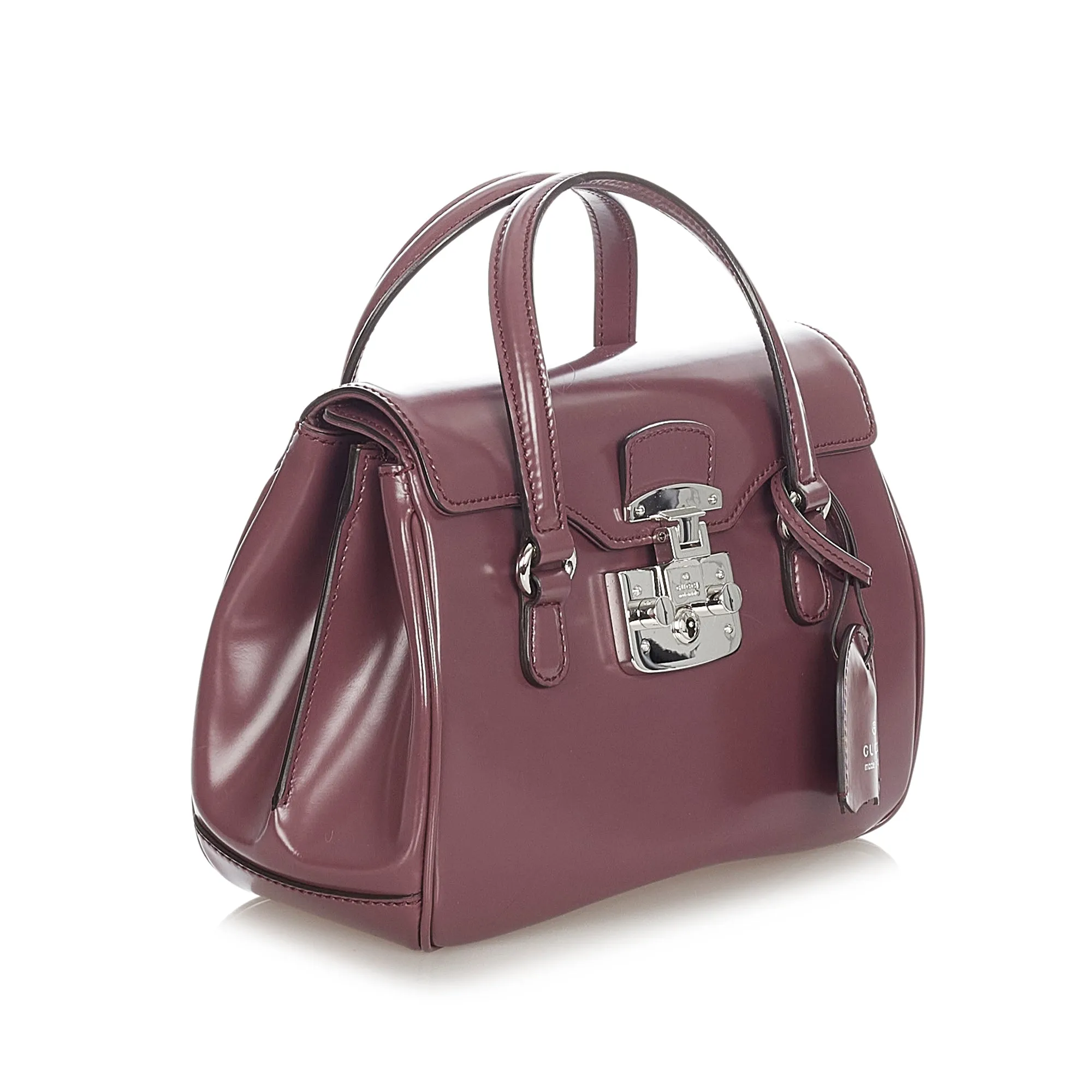 Gucci Lady Lock Leather Handbag Brown