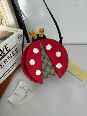 Gucci Monogram Ladybirds Red Shoulder Bag