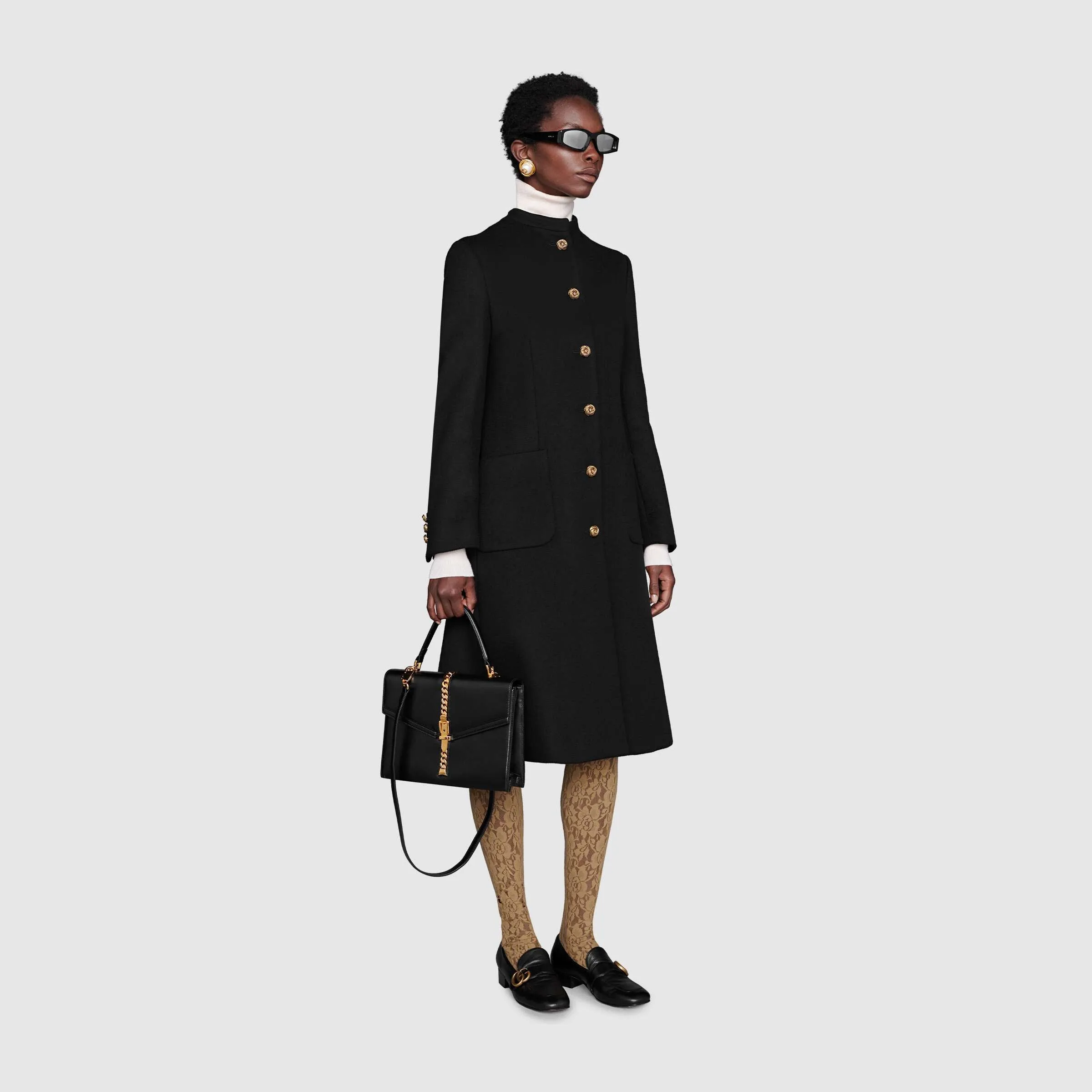 Gucci Sylvie 1969 Small Top Handle Bag Black