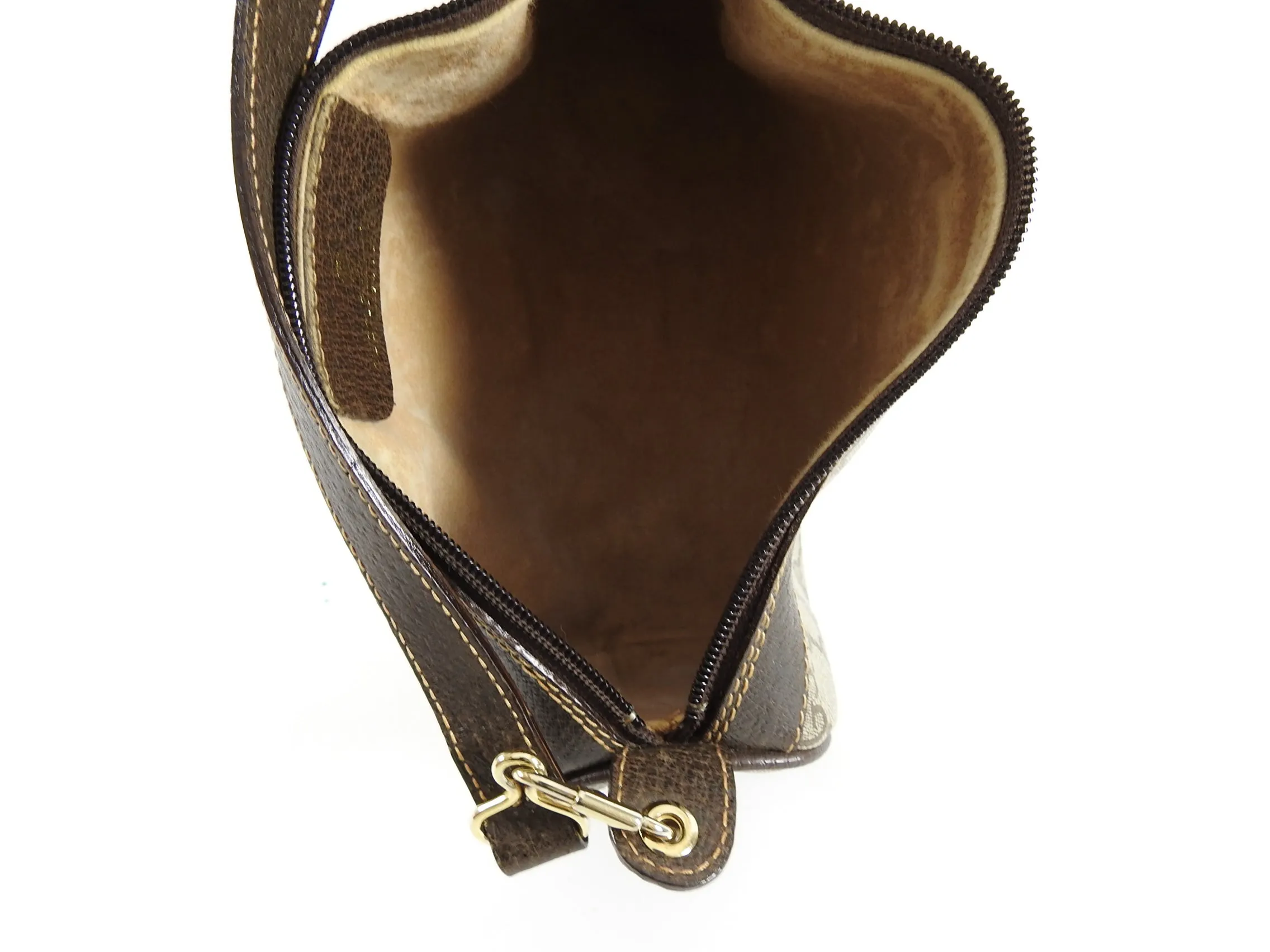 Gucci Vintage 1980’s Brown Monogram Canvas Shoulder Bag