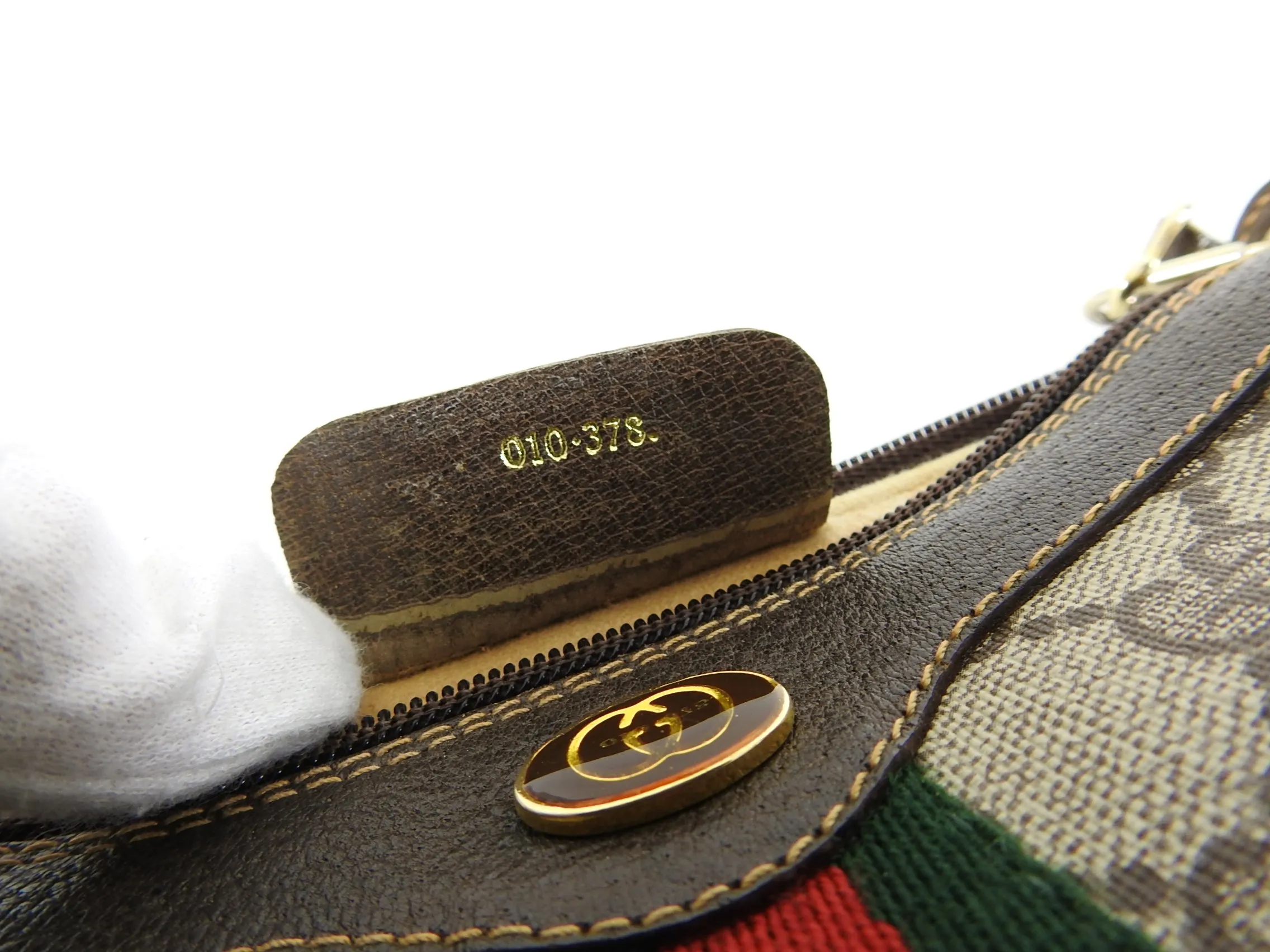 Gucci Vintage 1980’s Brown Monogram Canvas Shoulder Bag