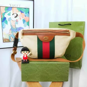 Gucci Vintage Beige Canvas Belt Bag