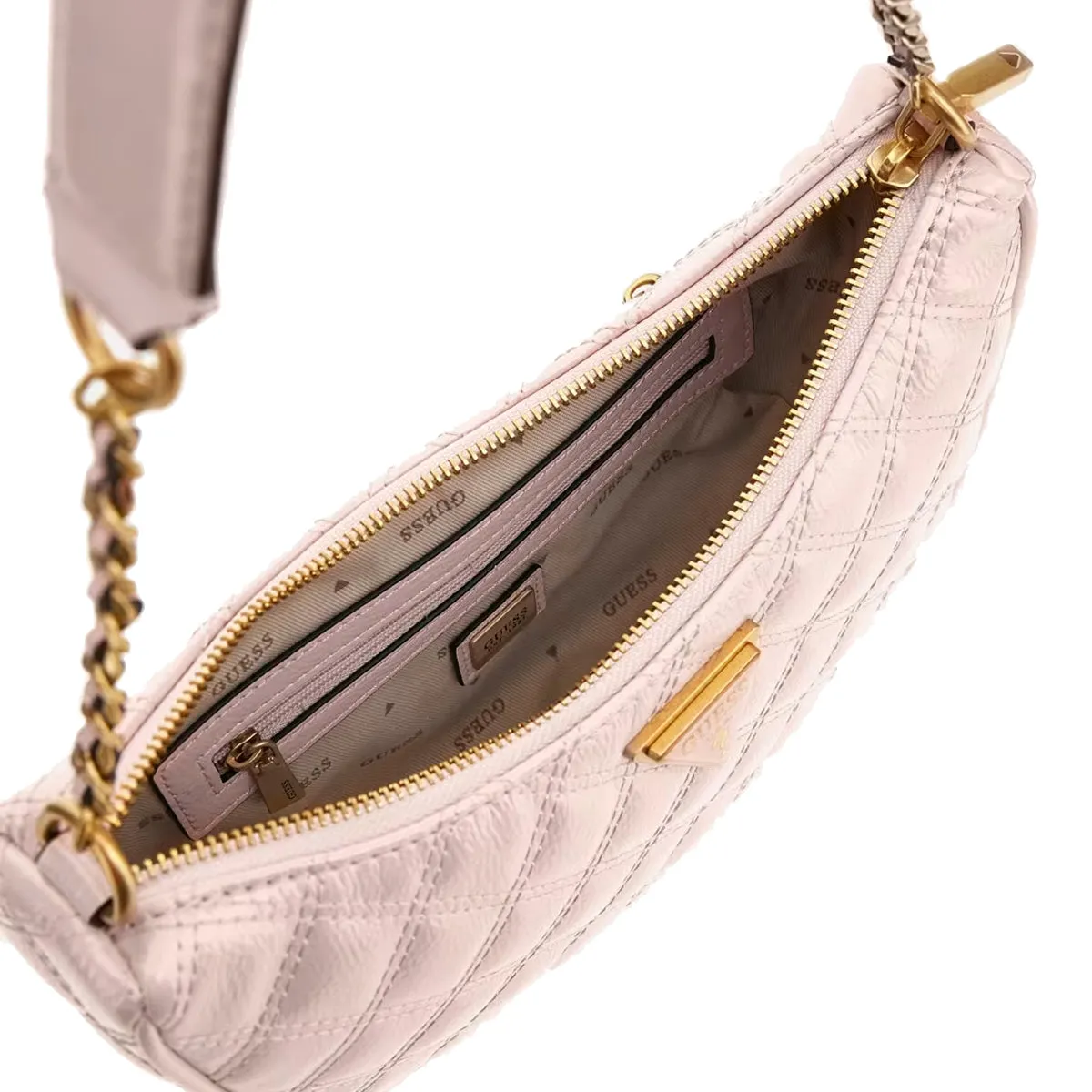 Guess - Giully quilted Light Rose Shoulder Bag - HWQI8748120 - LIGHT/ROSE