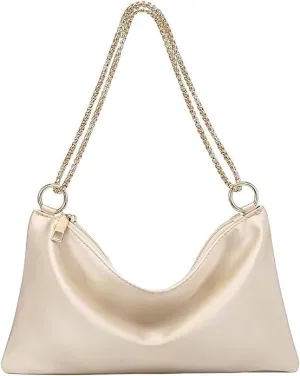 HAKUNA Women's Satin Evening Bags Shoulder Handbag Bag Purse Mini Handbags Evening Handbag for Party Prom Club Wedding