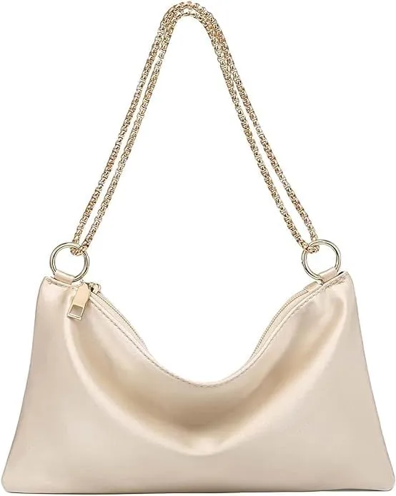 HAKUNA Women's Satin Evening Bags Shoulder Handbag Bag Purse Mini Handbags Evening Handbag for Party Prom Club Wedding