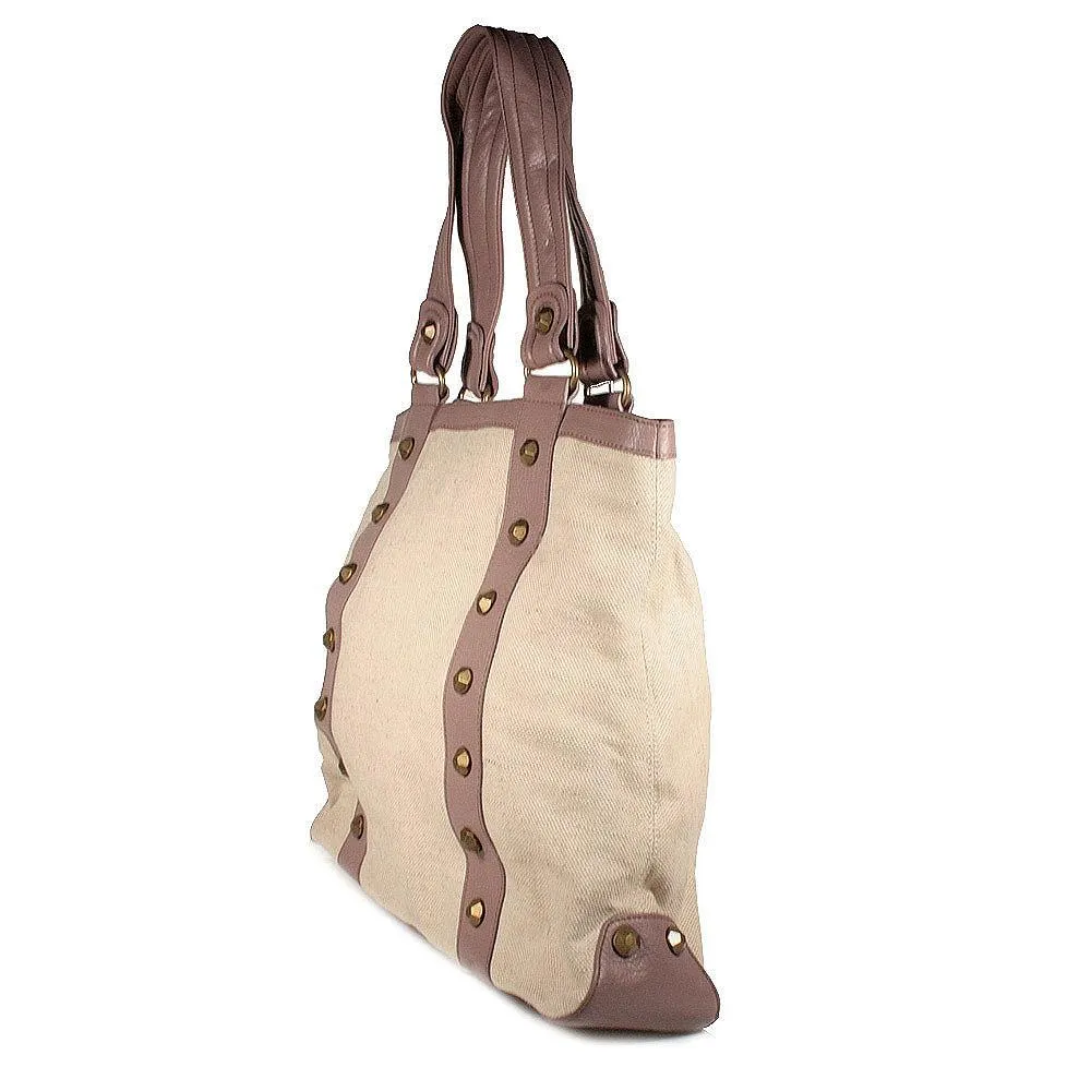 Handbag Colby Tote Lilac Canvas Designer Bag (DM63)