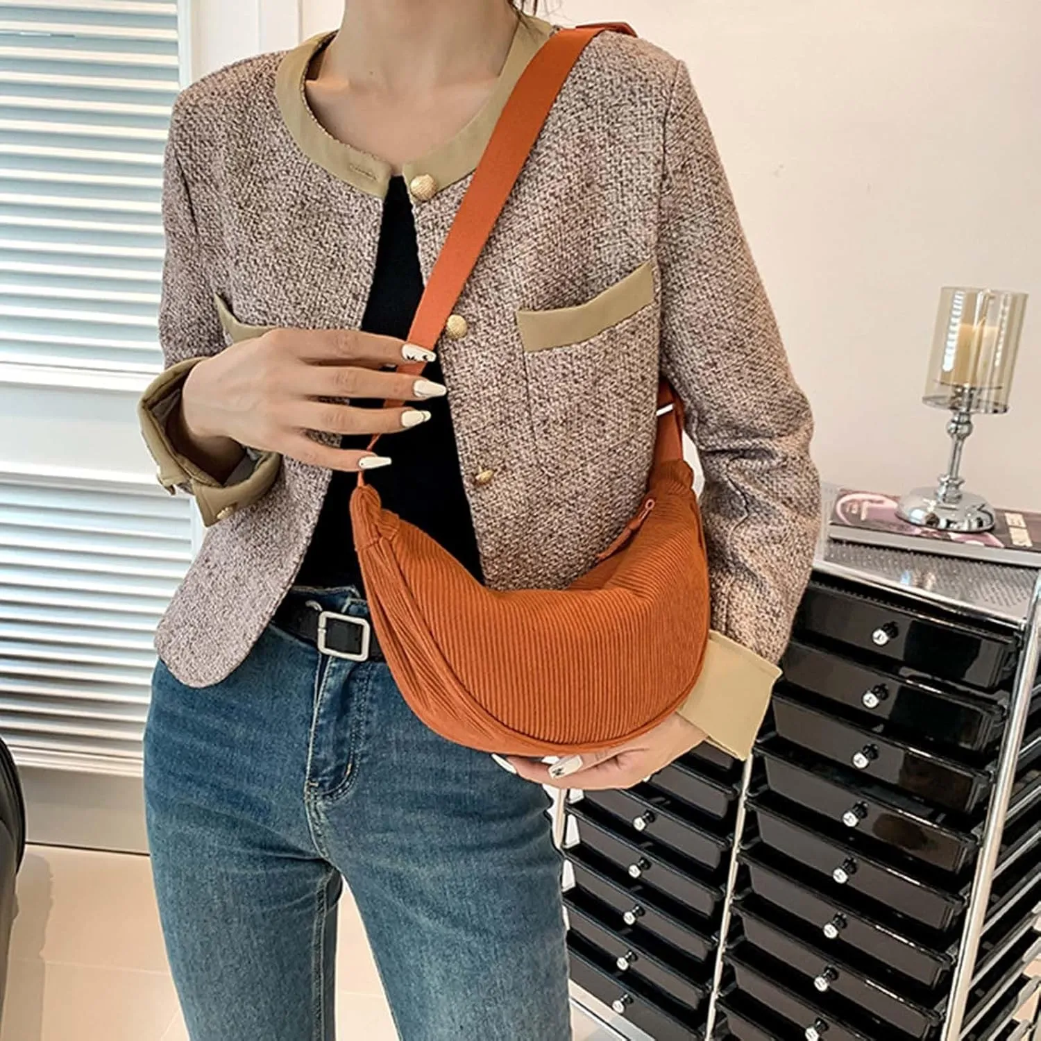 Handbag, Pebble Turnlock Messenger 28 Quilted Crossbody Purse for Women Trendy Ladies Shoulder Bag with Chain Designer Purses