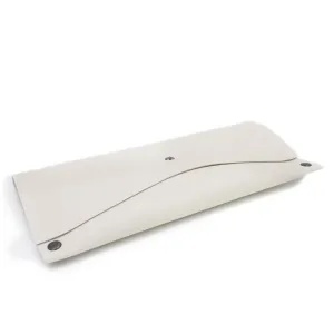 Handmade Snow White Pebbled Leather Clutch