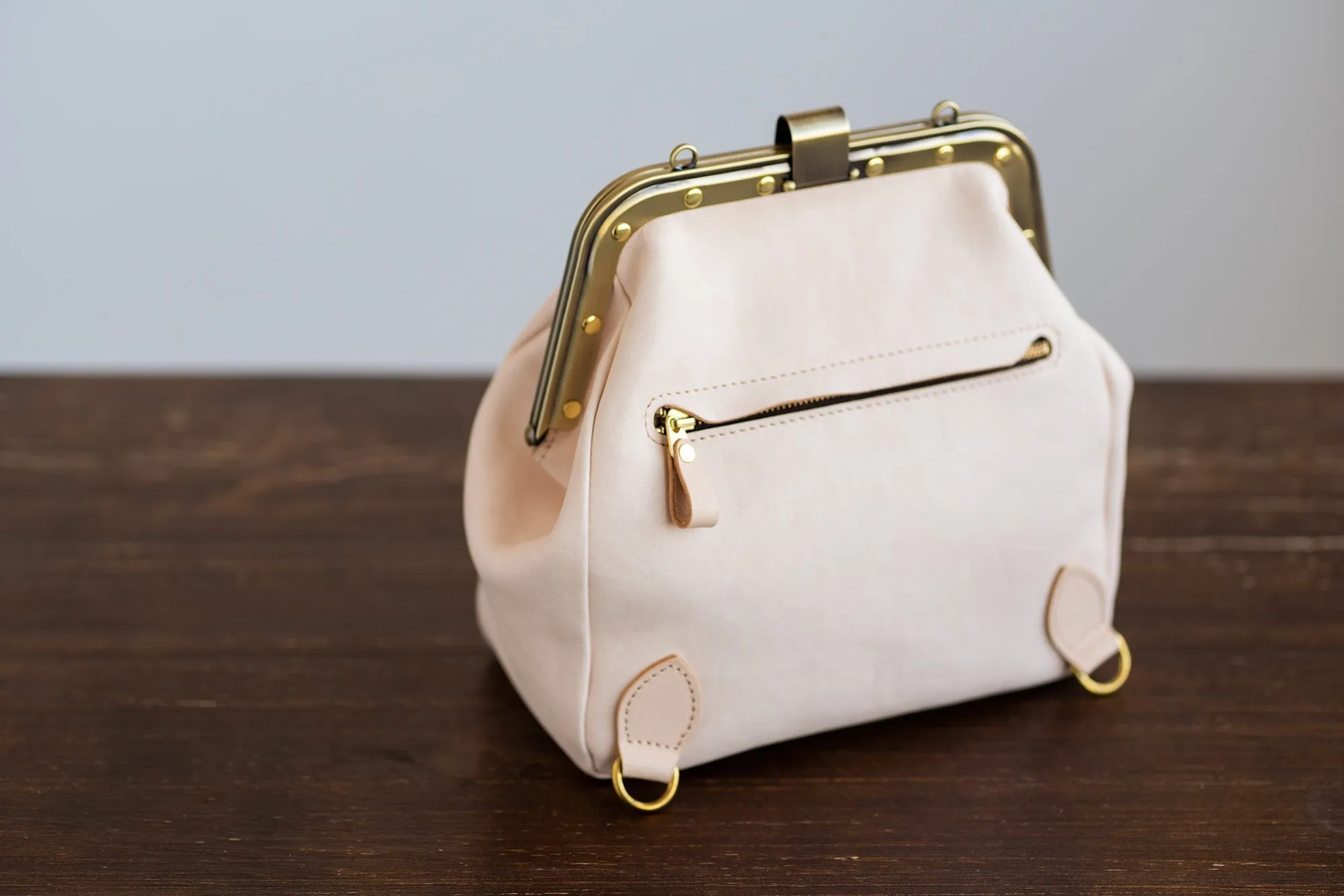 Handmade Womens White Leather Doctor Backpack Purse Shoulder Doctor Handbag for Women
