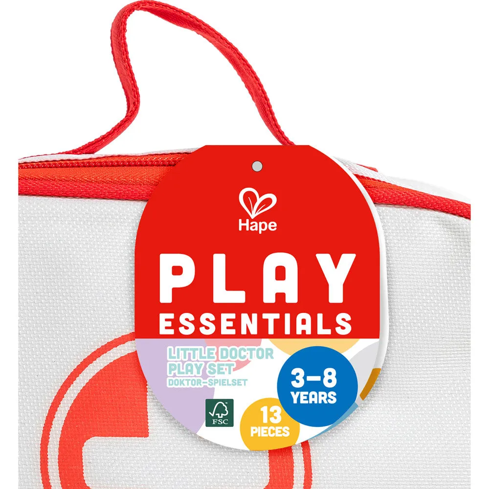 Hape 9-Piece Little Doctor Play Set - Medical Carry Bag with Wooden Accessories