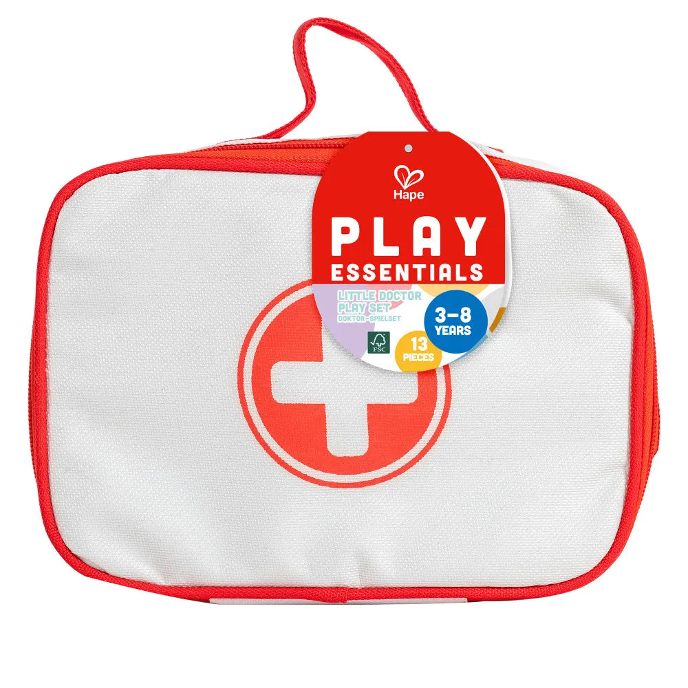 Hape 9-Piece Little Doctor Play Set - Medical Carry Bag with Wooden Accessories