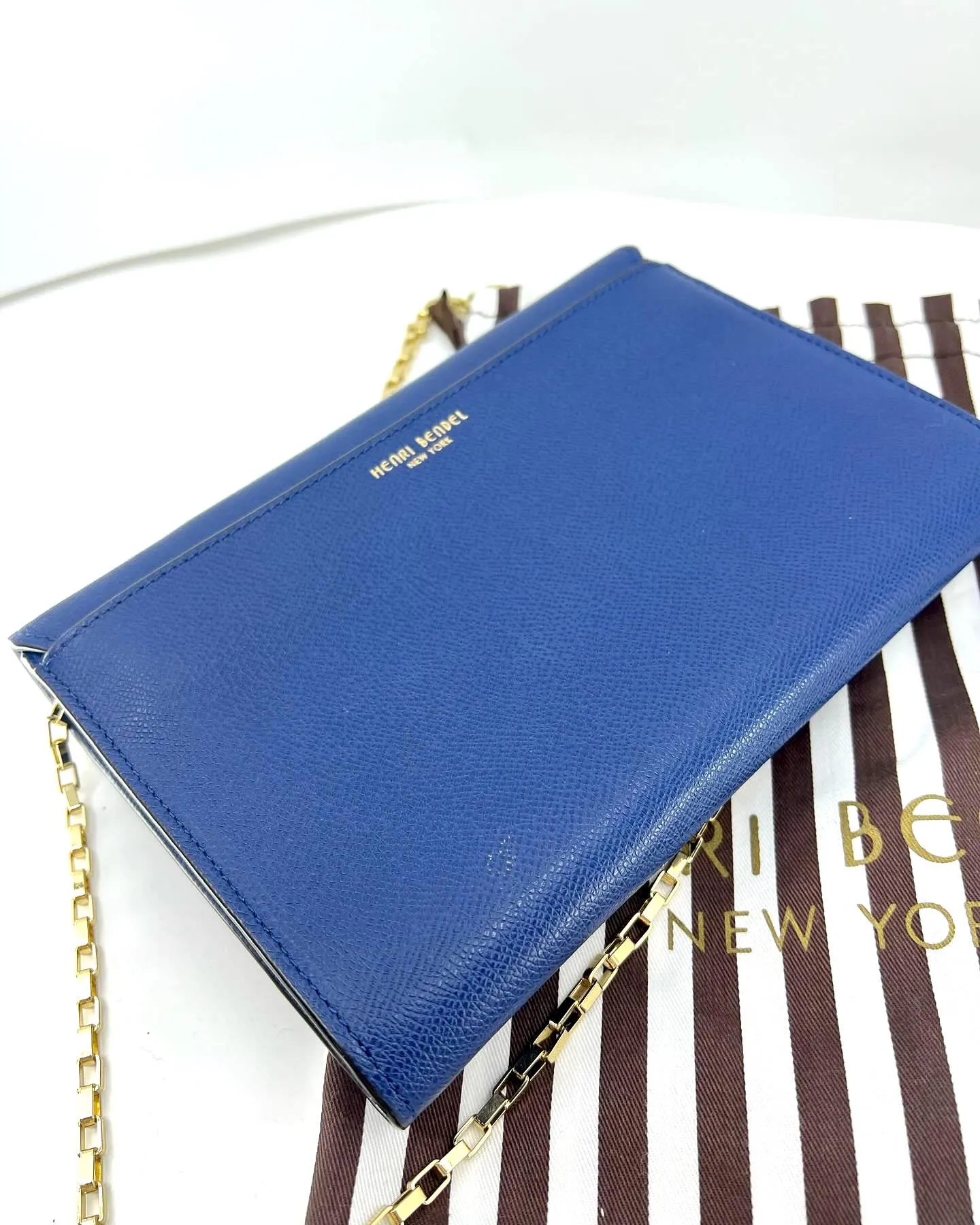 HENRI BENDEL LEATHER LEATHER CROSSBODY CLUTCH CHAIN BAG