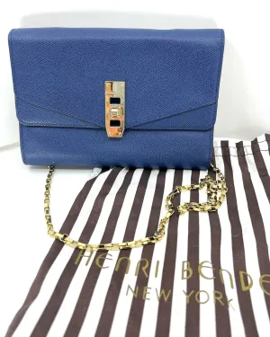 HENRI BENDEL LEATHER LEATHER CROSSBODY CLUTCH CHAIN BAG