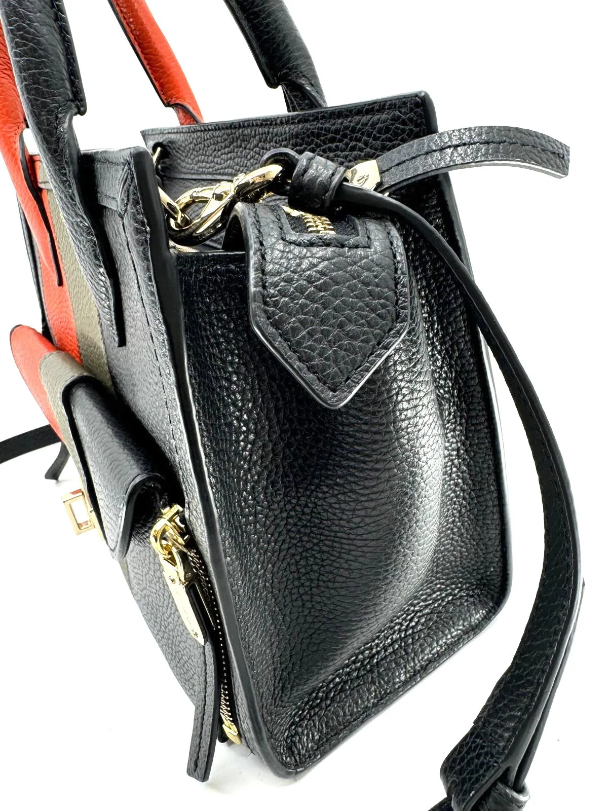 HENRI BENDEL RIVINGTON LEATHER CONVERTIBLE TOTE/ CROSSBODY BAG