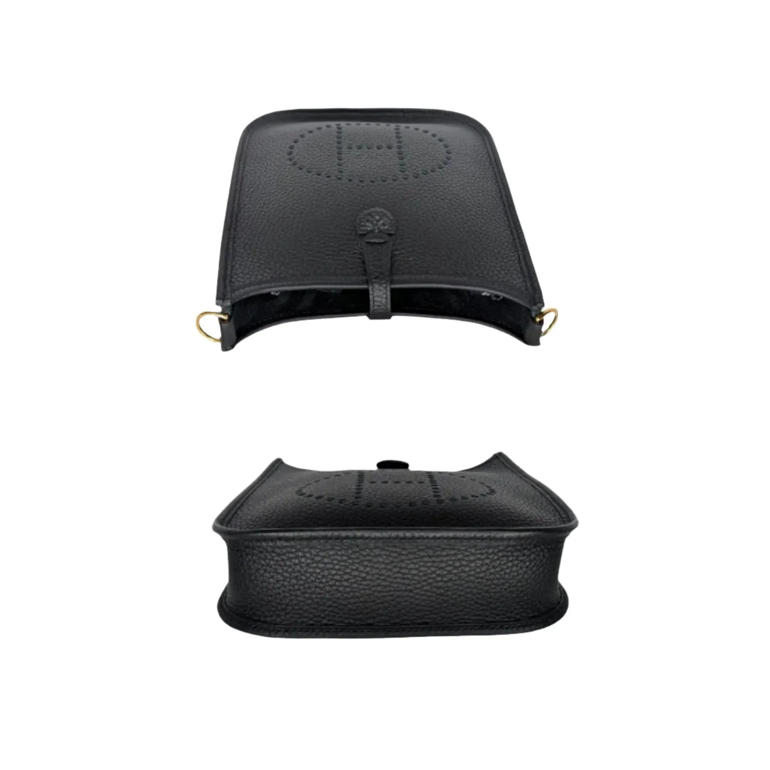 Hermès 2022 Black Clemence Evelyne TPM Mini Crossbody