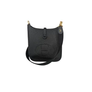 Hermès 2022 Black Clemence Evelyne TPM Mini Crossbody