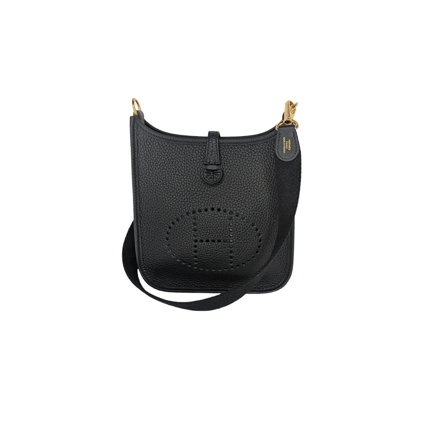Hermès 2022 Black Clemence Evelyne TPM Mini Crossbody
