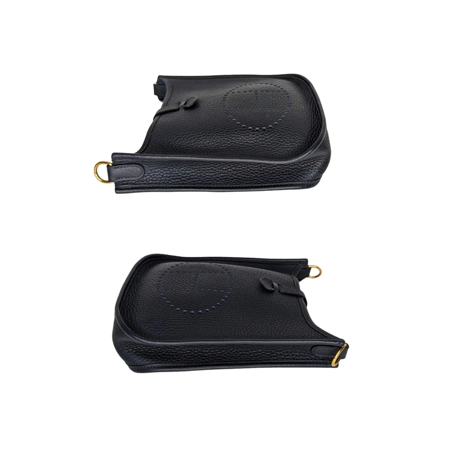 Hermès Bleu Nuit Taurillon Clemence Evelyne TPM Mini Crossbody