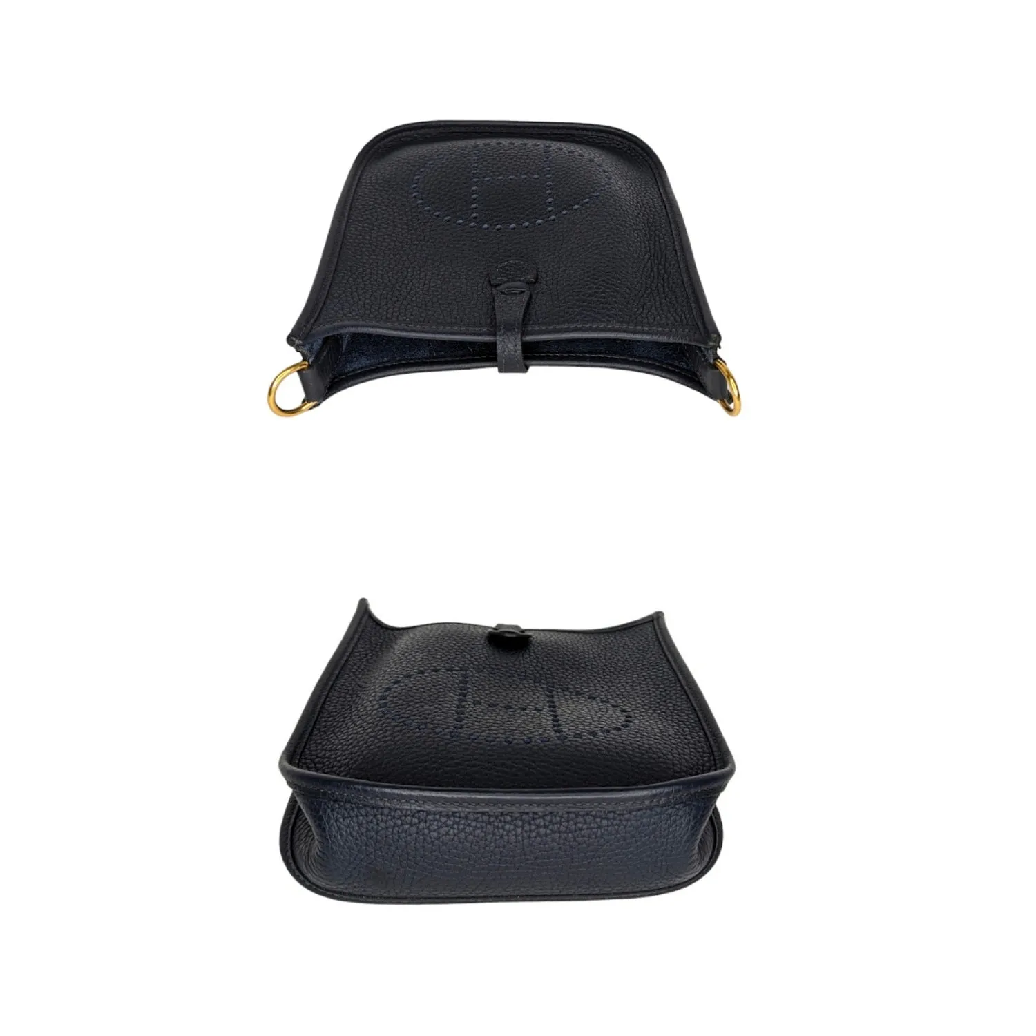 Hermès Bleu Nuit Taurillon Clemence Evelyne TPM Mini Crossbody
