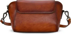HESHE Genuine Leather Purses for Women Designer Crossbody Bags Small Shoulder Handbag Lightweight Satchel Purse for Everyday