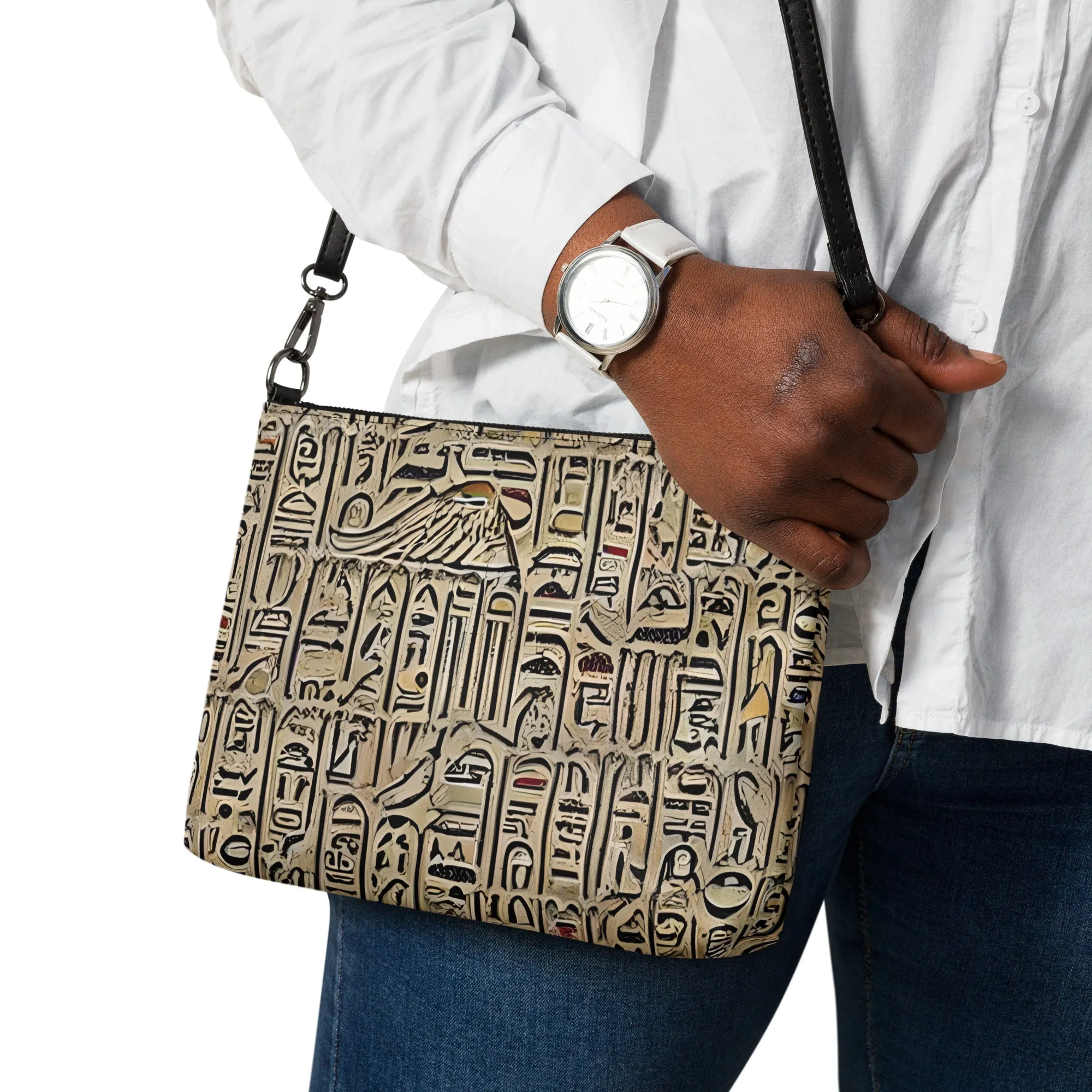Hieroglyphic Design Crossbody bag