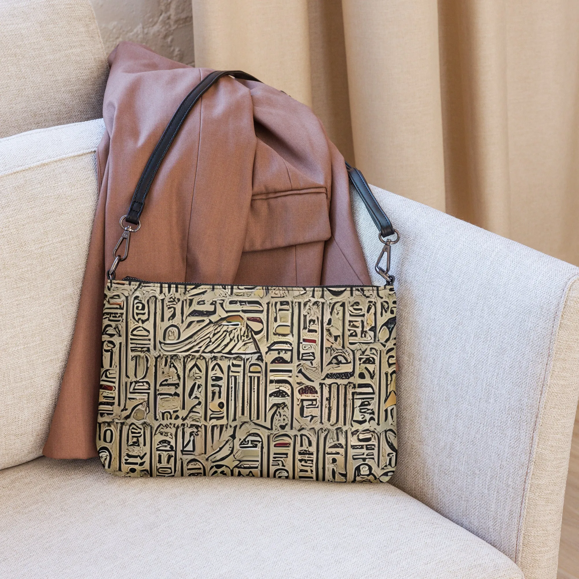 Hieroglyphic Design Crossbody bag