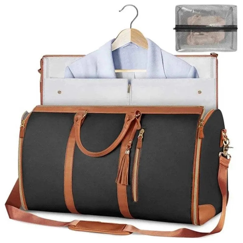 High capacity folding luggage bag