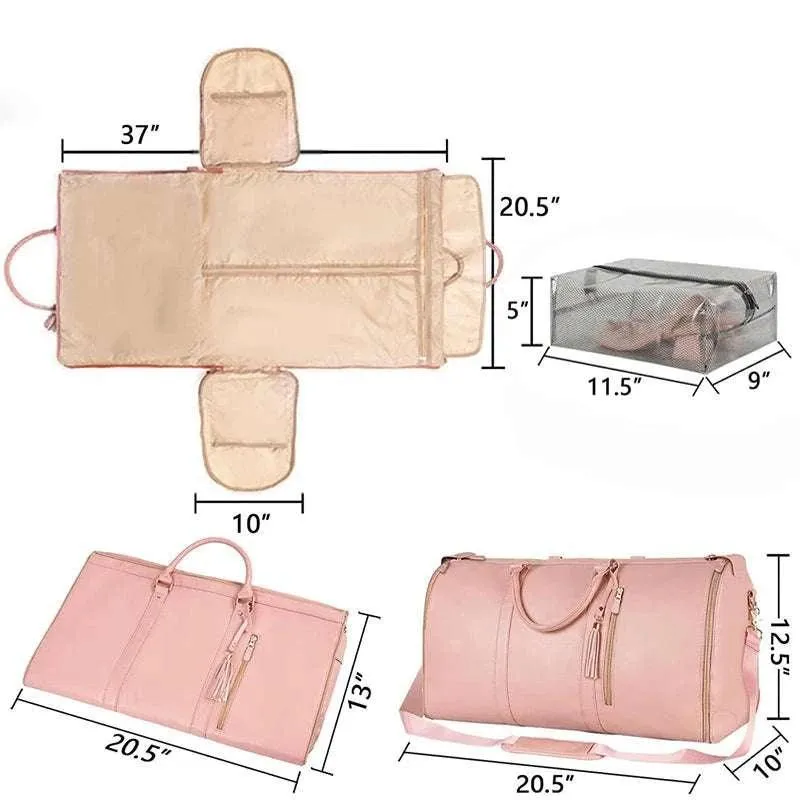 High capacity folding luggage bag