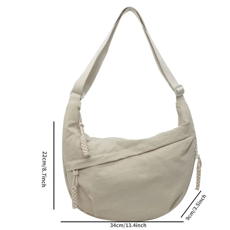 High-Capacity Nylon Shoulder Bag – Women's Versatile Crossbody & Messenger Hobo Bag