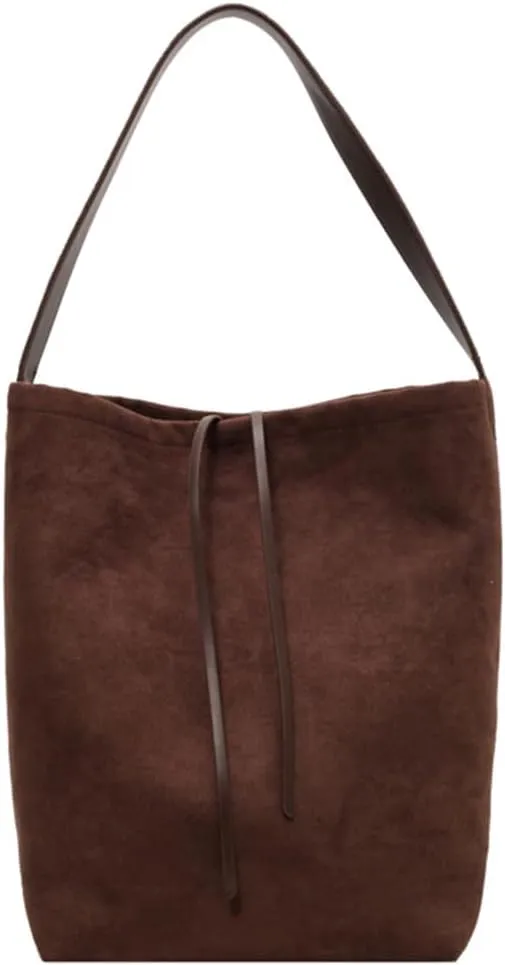 Hobo Bags for Women Vegan Leather Handbag Suede Hobo Bags Bucket Shoulder Bag Purse Tote Handbag Fashion Designer Bag