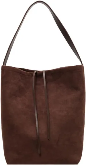 Hobo Bags for Women Vegan Leather Handbag Suede Hobo Bags Bucket Shoulder Bag Purse Tote Handbag Fashion Designer Bag