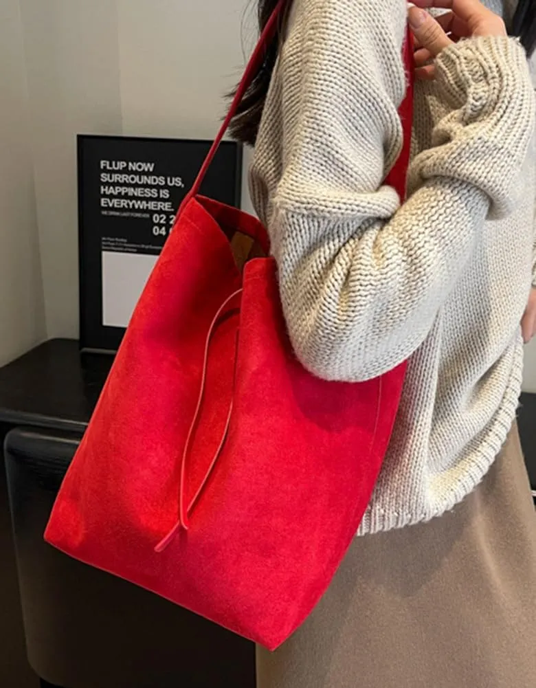 Hobo Bags for Women Vegan Leather Handbag Suede Hobo Bags Bucket Shoulder Bag Purse Tote Handbag Fashion Designer Bag