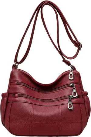 Hobo Crescent Crossbody Bag for Women Nylon Shoulder Hobo Purse with Adjustable Strap