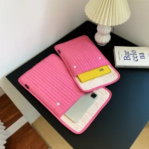 Ins Embroidery Tablet Laptop Liner Bag for Ipad 8th 9th Air 4 5 10.9 Pro 11 12.9 Samsung Cloth Case Clutch Pouch