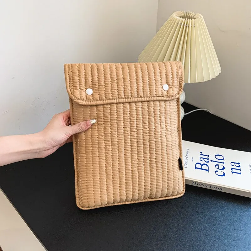 Ins Embroidery Tablet Laptop Liner Bag for Ipad 8th 9th Air 4 5 10.9 Pro 11 12.9 Samsung Cloth Case Clutch Pouch